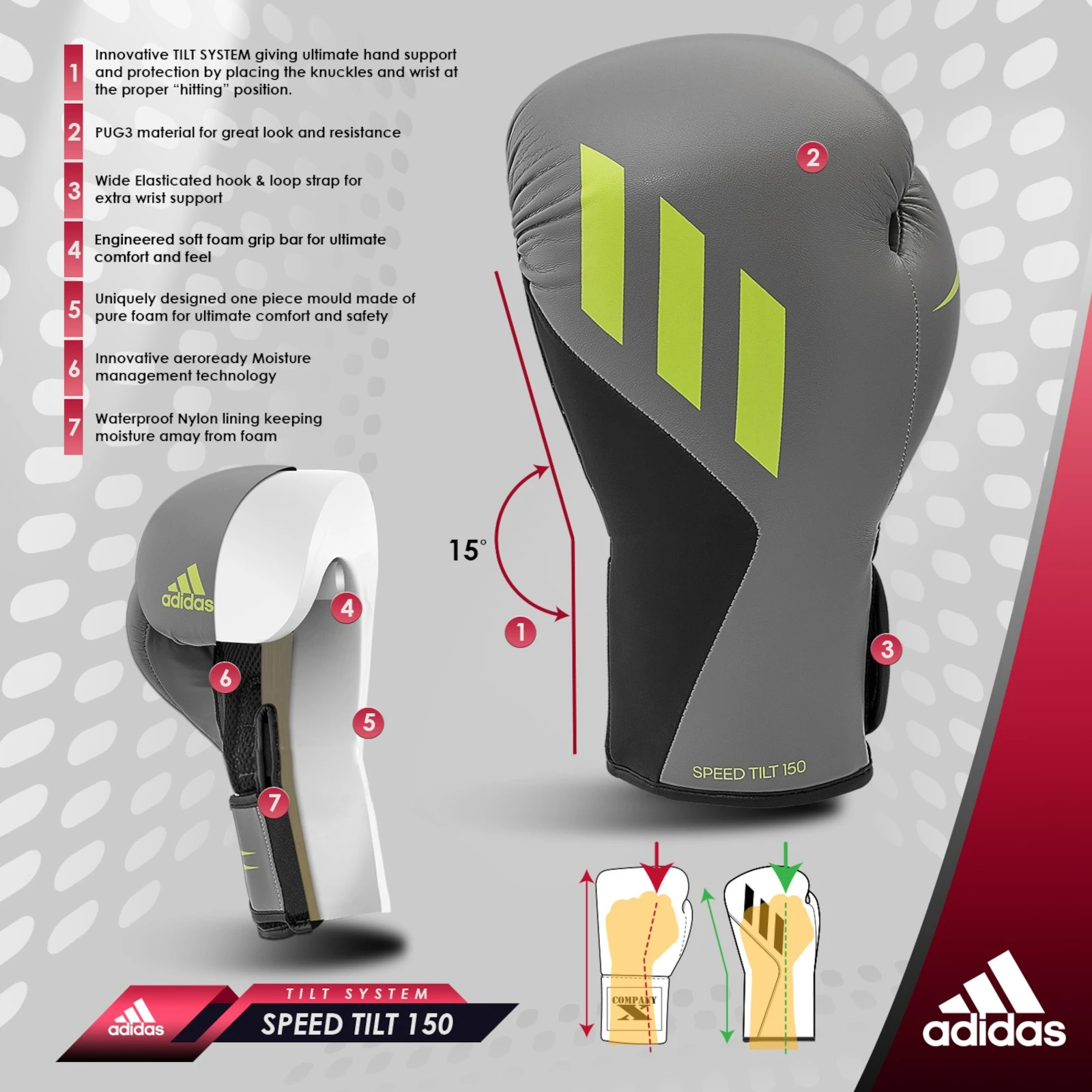 Adidas Speed Tilt 150 Röd/svart 4 Adidas Speed Tilt 150 Röd/svart - Bild 2