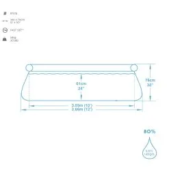 Bestway Fast Set Pool-set Med Filterpump -Tränings utrustning affär bestway fast set pool 05 1600