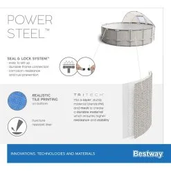 Bestway Power Steel Frame Pool Komplett Set -Tränings utrustning affär bestway pool komplett set 5614V info 1600