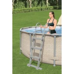 Bestway Power Steel Frame Pool Komplett Set -Tränings utrustning affär bestway pool komplett set 5614V leiter. 3 1600