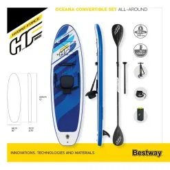 Bestway Hydro-Force SUP Allround Board-Set ”Oceana” -Tränings utrustning affär bestway sup set 1600