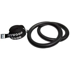 Fitwood Gymnastikringar 18 Fitwood Gymnastikringar -Tränings utrustning affär fitwood gym rings black black 1600