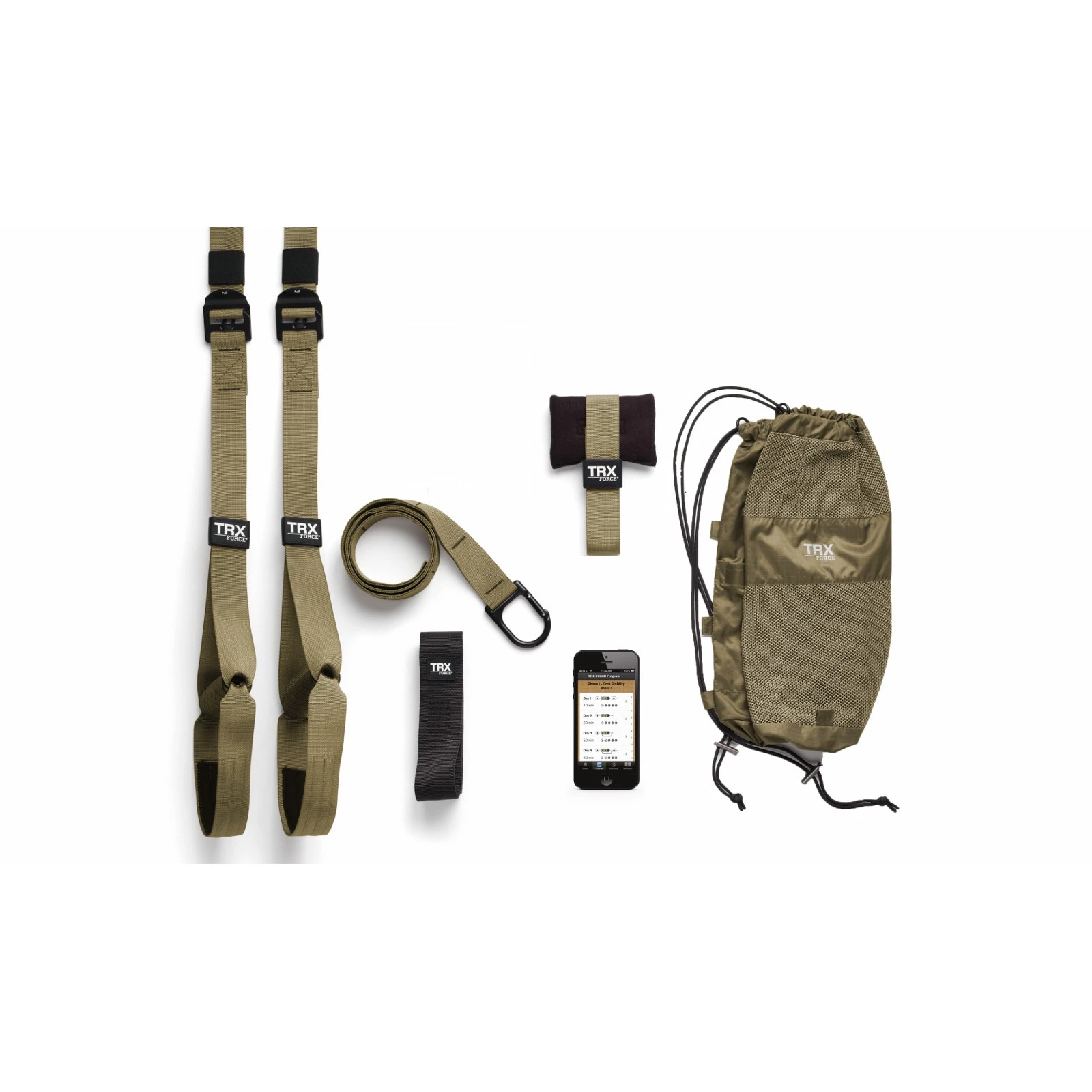 TRX Force Kit: Suspension Slingtrainer Tactical Inkl TRX Force Super App 3 TRX Force Kit: Suspension Slingtrainer Tactical Inkl TRX Force Super App