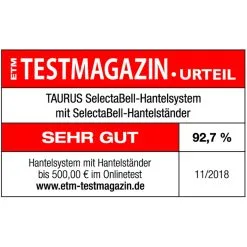 Taurus Selectabell Justerbar Hantel -Tränings utrustning affär taurus selectabell etm test 2018 de 1600